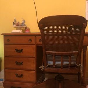 Brown desk, chair included